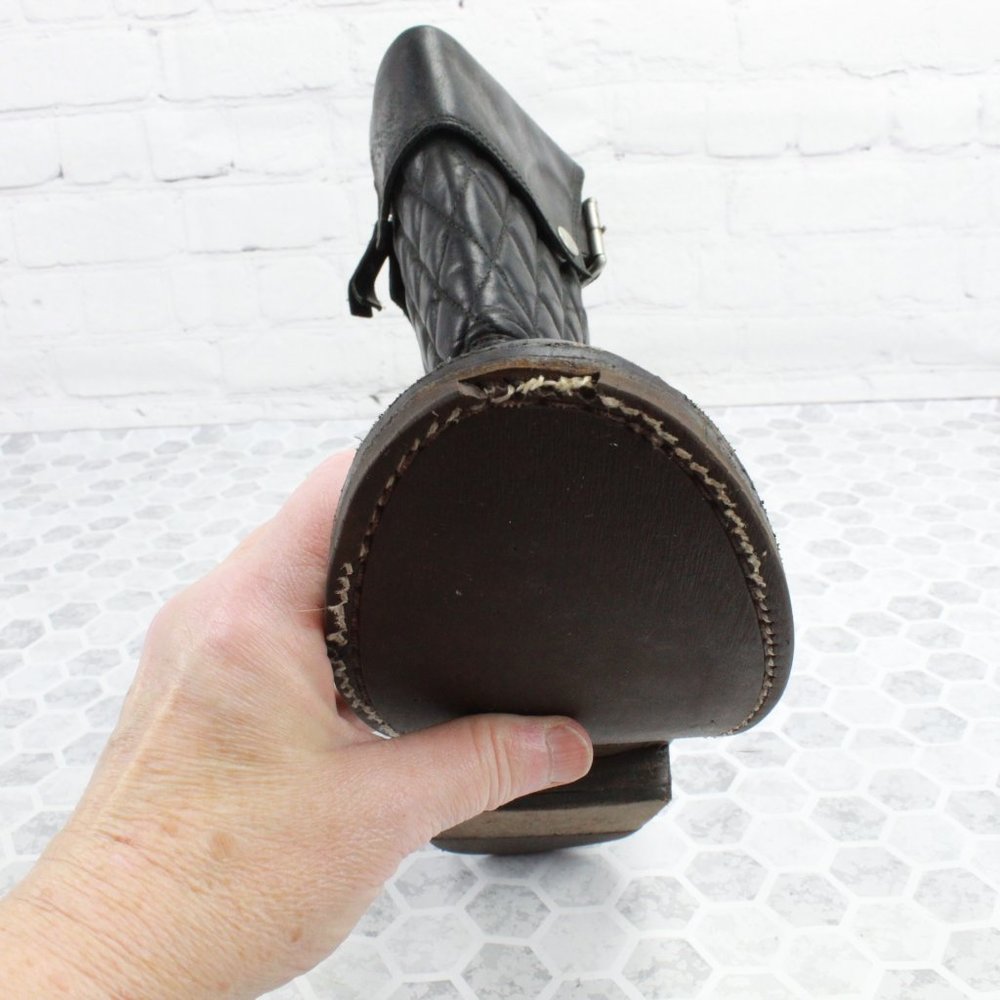 Ugg Australia Conor Black Oiled Leather Boots Sz 8 - Picture 7 of 8